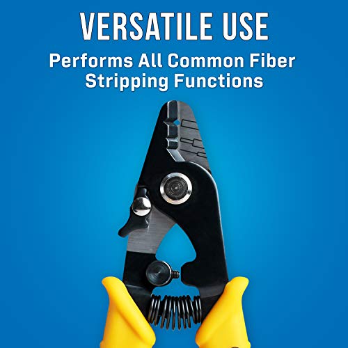 Jonard Tools JIC-375 Three Hole Fiber Optic Stripper – Strips 1.6-3.0mm Jacket, 600-900μm Buffer, 250μm Coating, Precision Tool with Angled Jaw and Safety Lock - Image 2