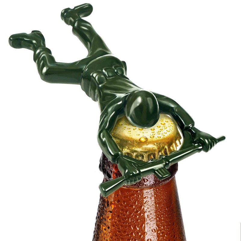 Green Army Man Bottle Opener  Unique Funny Bottle Opener Bartender Compatible As Coke Bottle Opener  Metal Bottle Opener Man  Mini Soldier Bottle Opener  Creative Cool Bottle Opener