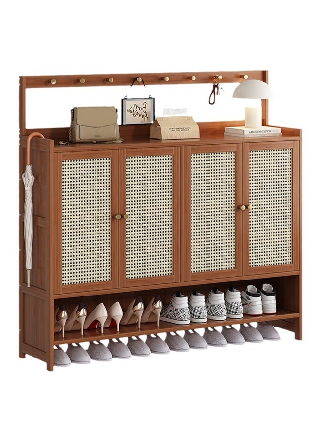 keke Multifunctional Entryway Shoe Cabinets Shelf with Hooks - Image 1