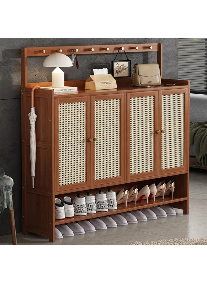 keke Multifunctional Entryway Shoe Cabinets Shelf with Hooks - Image 2