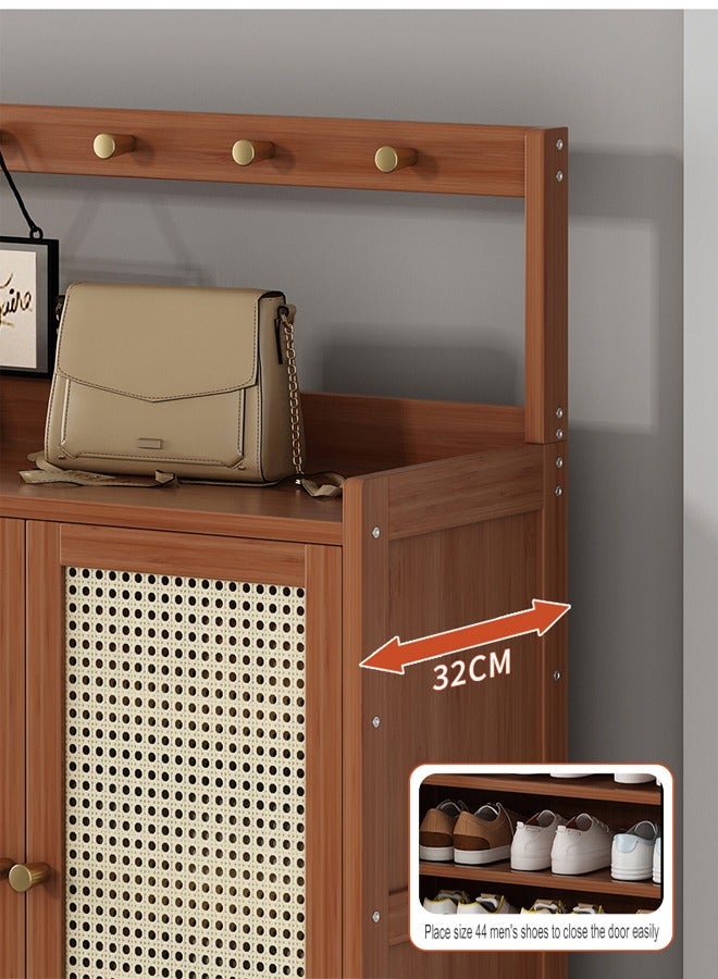 keke Multifunctional Entryway Shoe Cabinets Shelf with Hooks - Image 5