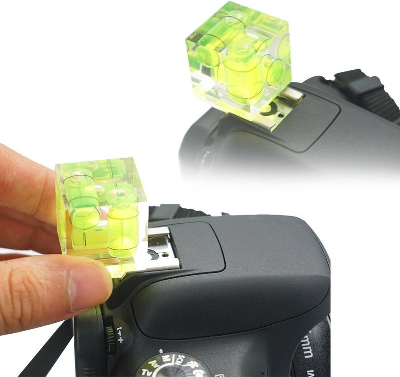 Quikprof Hot Shoe Level Three Axis Bubble Spirit Level Camera Level Standard Shoe Mount for Canon and Nikon - Image 2