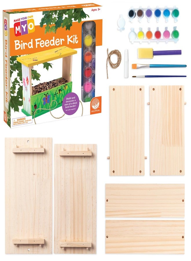 MindWare Make Your Own Bird Feeder Kits for Kids - Build Your Own - Includes 13 Paint Colors and 3 Brushes - Image 1