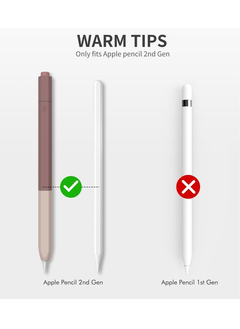 Excefore - Silicone Grip Holder, Pencil Protective Sleeve Cover Accessories Compatible for Apple Pencil 2nd Generation Case Sleeve,Classic Design, Compatible Magnetic Charging and Double Tap - Image 1
