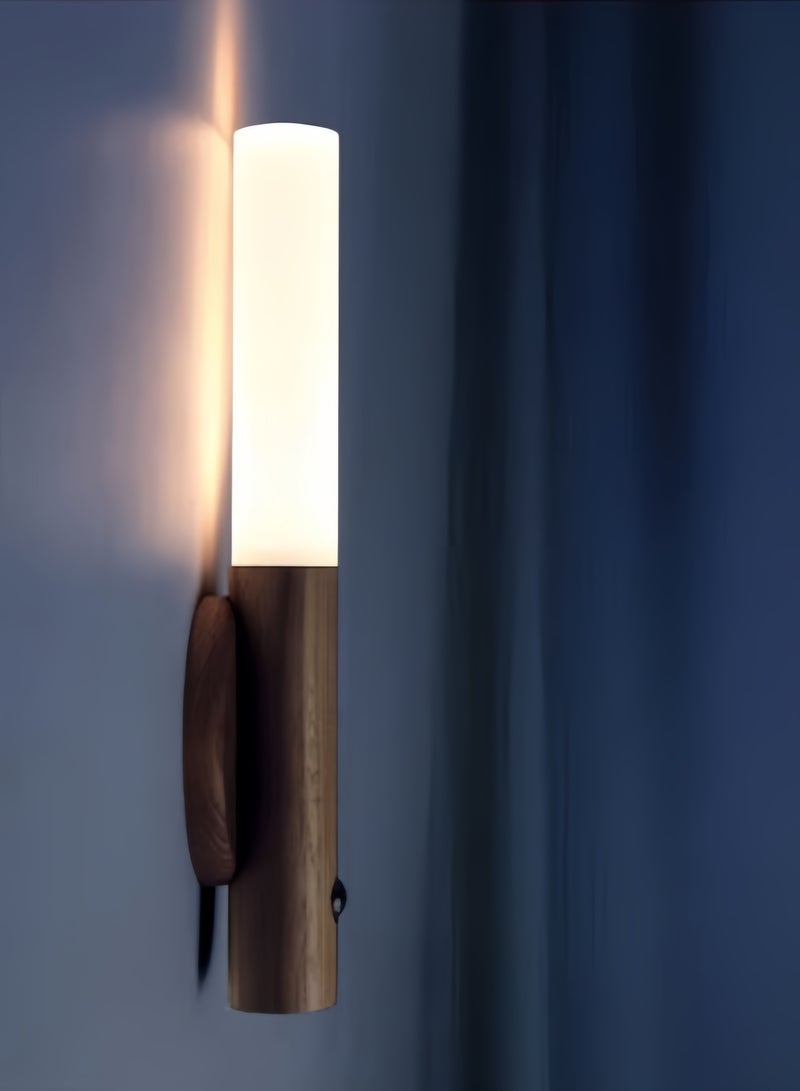 KEVIN Motion Sensor Night Lights Magnet Body Sensor Hallway, Rechargeable Led Light Portable Stairway, Wooden Wall Sconce Battery Powered Cabinet Lights - Image 3