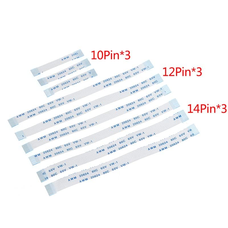 LightFairy 9PCS Power Switch Charging Board Cable for PS4 PS4 Slim Pro 12 14 Pin Charging Board Power Switch Line + 10pin Touch Pad Flex Ribbon Cable for PS4 Controller - Image 3