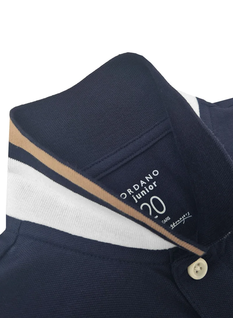 GIORDANO Kids' Napoleon Polo: Classic Piqué, Bold Embroidery, All-Day Comfort