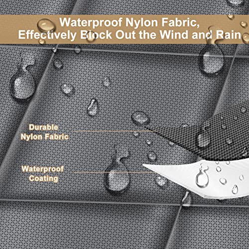 Tuzier Magnetic Thermal Insulated Door Curtain Fits Door Size 32" x 80" Thicken Nylon Cotton Temporary Magnet Closure Thermal Door Cover Size W34 x L81 inch Weatherproof Windproof Soundproof, Grey - Image 4