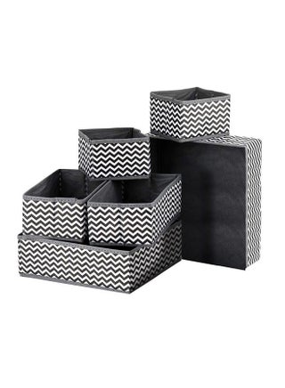 Pack Of 6 Foldable Multifunction Storage Box Closet Organizer Grey/White - pzsku/Z1B9F3C85342D249F1151Z/45/_/1695290041/dc154738-eb6f-421c-b99a-cd3fbd2e6ee0