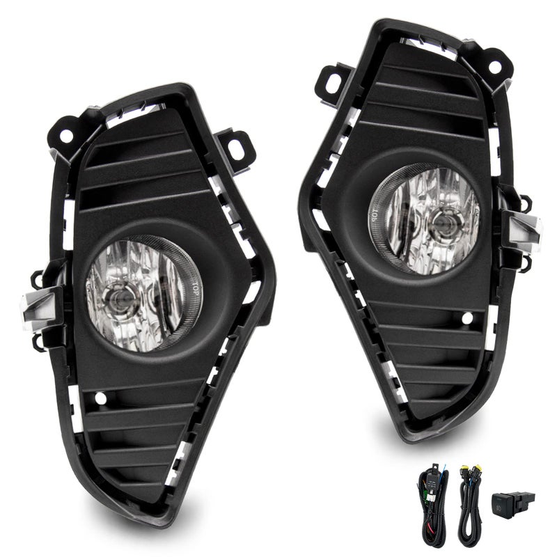 RAPOOSANS Driving Fog Lights Lamps Assembly for 20192021 Toyota Rav4 Fog Light Replacement with H16 12V 19W Bulbs Switch and Wiring Kit