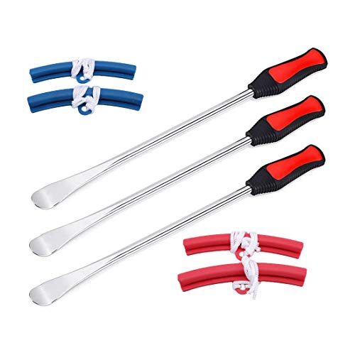 P1TOOLS 14.5" Tire Spoons Iron Lever Tire Changer and Rim Protector Professional Tire Changing Tool for Motorcycle, Dirt Bike, Lawn Mower - Image 1