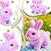 Easfan Walking Rabbit with Carrot nteractive Electronic Pet Plush Bunny Toy with Sounds and Movements Hoping Rabbit Ears Moving Educational Plush Toy Easter Birthday Gifts for Kids Girls 7Rainbow - Image 4