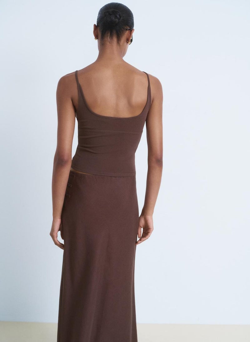 MANGO Casual V-Neck Cotton Top  - Image 2
