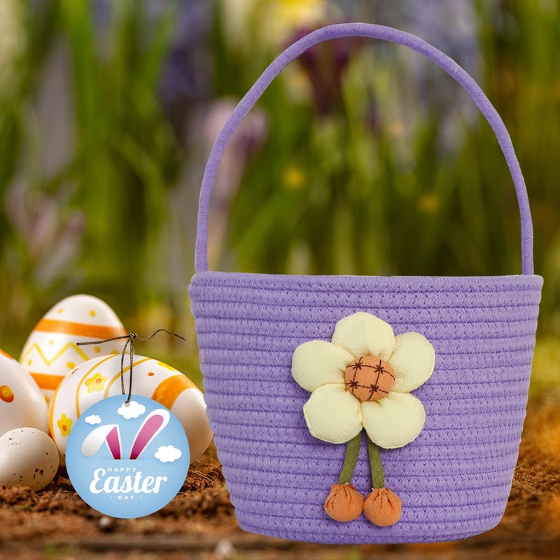 XENTUMI Easter Basket, Easter Basket Essentials Easter Baskets for Kids, Easter Baskets for Boys, Girls, Toddler, Babies, Infant Easter gifts basket Personalized - Image 2