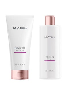 FARMASI Dr C Tuna Advanced Reviving Shampoo & Hair Mask with Capixyl & Trichogen for Hair Growth, 7.6 fl oz / 225 ml Shampoo & 6.7 fl oz / 200 ml Mask, Paraben Free, Natural Scent, Unisex-Adults  - Image 1