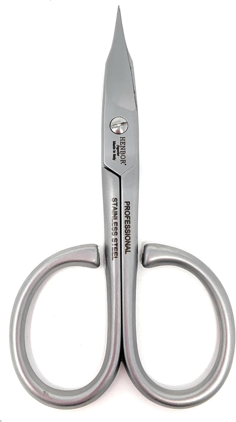 HENBOR Professional Nail And Cuticle Cutter Scissors Luxury Stainless Steel Manicure Tools Handmade in Italy