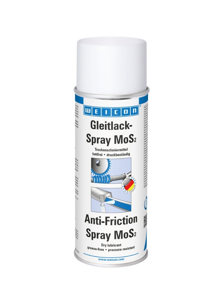 Weicon WEICON Anti-Friction Spray MoS2 | 400 ml | Dry lubricant plain bearing motors and more - Image 1