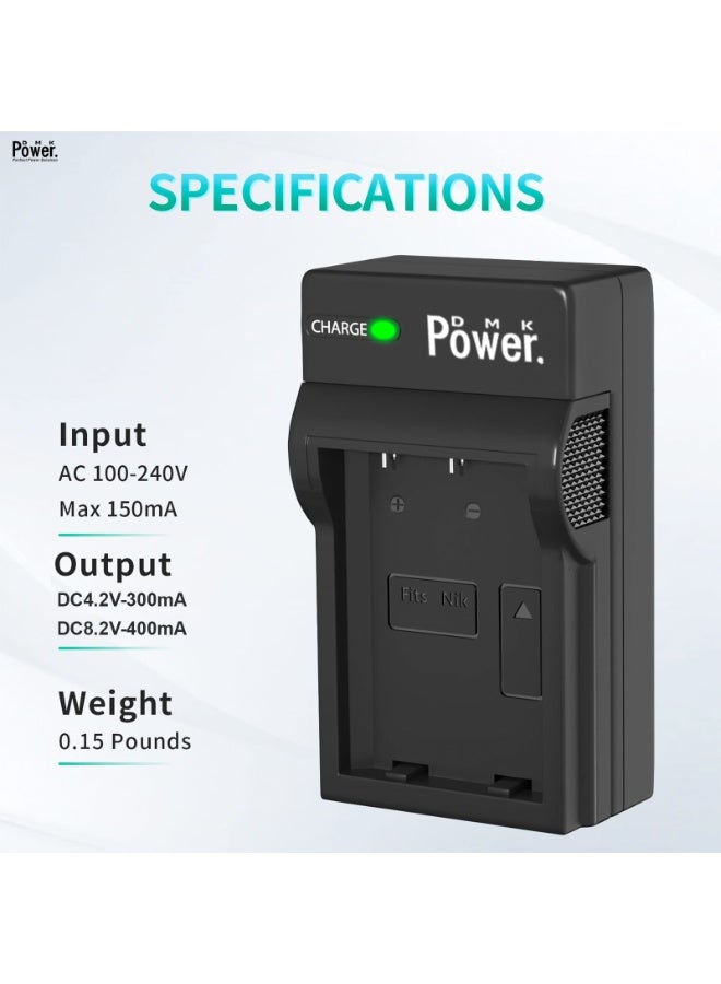 DMK Power شاحن بطارية DMK Power NB-11L TC600E متوافق مع كاميرات كانون A2300 A2500 A3400 A4000 ELPH 110 115 130 320 HS وغيرها - Image 5