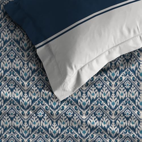 MYTRIDENT Urban Comfort Bedsheet for Double Bed, 144 TC, 100% Cotton Bedsheet with 2 Pillow Covers, Queen Size 228 cm x 254 cm, Audrey - Image 2