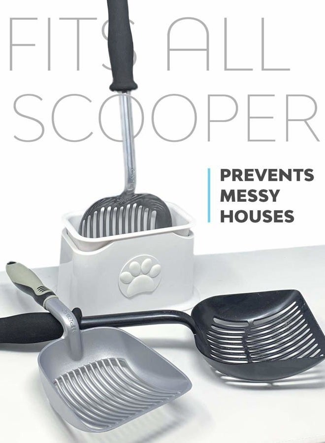 iPrimio Universal Cat Litter Scooper Holder - Durable & Heavy Duty - Kitty Litter Box Scooper Accessory - Plastic & Metal Scoop Holder - 4 Color Options - Image 3