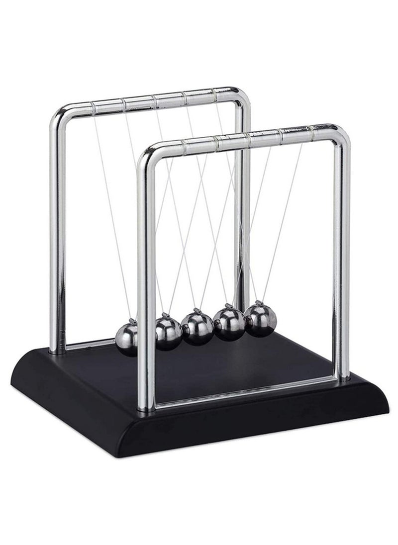 1pcs Newton's Cradle Balance Balls - Fun Desk Toy for Home & Office, Educational Science Gadget, Stress Relief Gift for Kids & Adults, 17.5 x 15 x 18 cm  - Image 1
