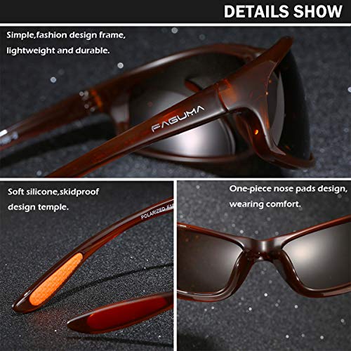 FAGUMA Polarized Sports Sunglasses For Men Cycling Driving Fishing UV400 Protection - Image 5