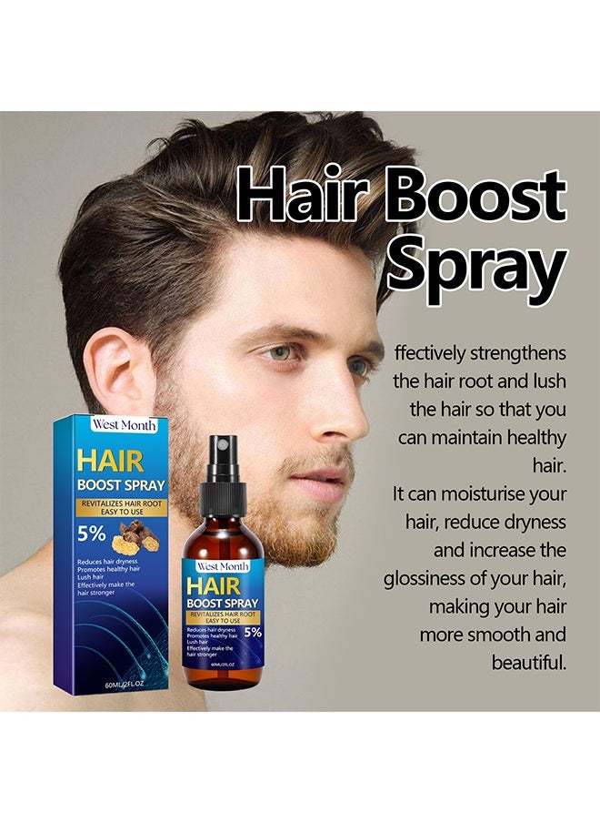 West&Month Hair Boost Spray-5% Minoxidil Hair Growth Spray for Longer Thicker Fuller Hair,Reduces hair dryness,Promotes healthy hair,Lush hair Effectively make the hair stronger or Men and Women 60ml  - Image 2