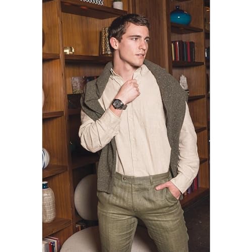 Bulova ساعة بولوفا للرجال مارين ستار 'سلسلة أ' من الفولاذ المقاوم للصدأ بطلاء رمادي مع لمسات زرقاء، كرونوغراف كوارتز، 4 مم، الطراز: 98B411 - Image 5