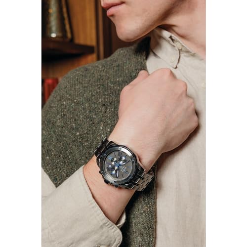 Bulova ساعة بولوفا للرجال مارين ستار 'سلسلة أ' من الفولاذ المقاوم للصدأ بطلاء رمادي مع لمسات زرقاء، كرونوغراف كوارتز، 4 مم، الطراز: 98B411 - Image 4