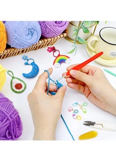 Tanyaz 73 Piece Crochet Kit with Yarn, Hooks, Needles, Accessories, and Canvas Tote Bag, Comprehensive Crochet Starter Pack for Kids, Adults, and Professionals, Ideal for Beginners and Advanced Crafters Alike  - Image 2
