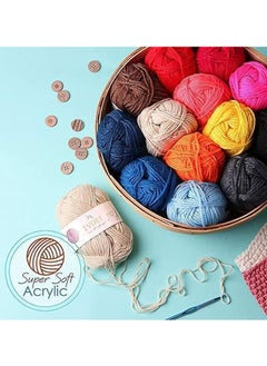 Tanyaz 73 Piece Crochet Kit with Yarn, Hooks, Needles, Accessories, and Canvas Tote Bag, Comprehensive Crochet Starter Pack for Kids, Adults, and Professionals, Ideal for Beginners and Advanced Crafters Alike  - Image 3