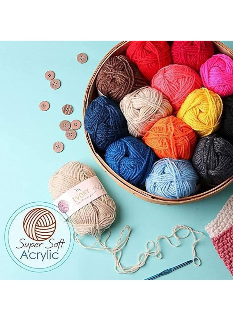Tanyaz 73 Piece Crochet Kit with Yarn, Hooks, Needles, Accessories, and Canvas Tote Bag, Comprehensive Crochet Starter Pack for Kids, Adults, and Professionals, Ideal for Beginners and Advanced Crafters Alike  - Image 3