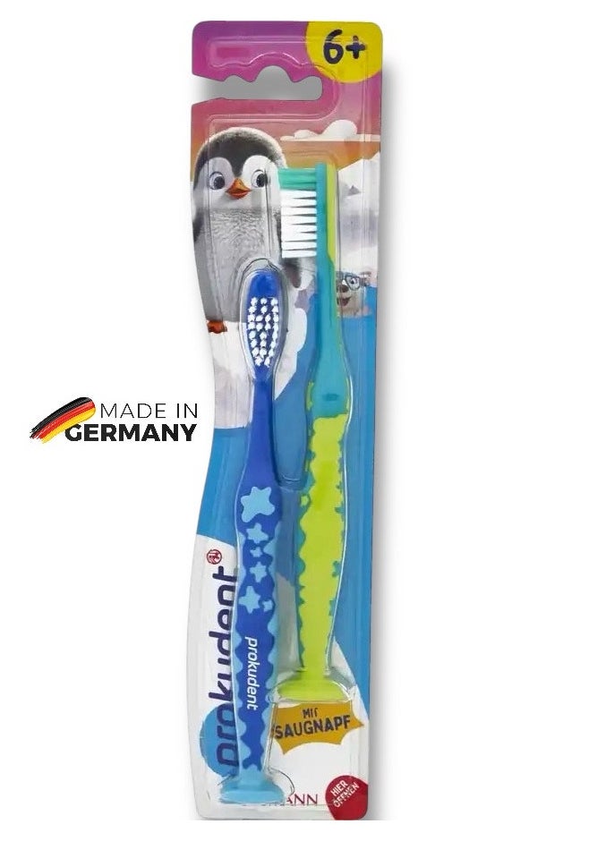 ROSSMANN German Brand, 2-Piece Colorful Kids Toothbrush Set – Gentle, Effective, and Fun for Little Smiles" , teethbrush set, made in Germany  - Image 1