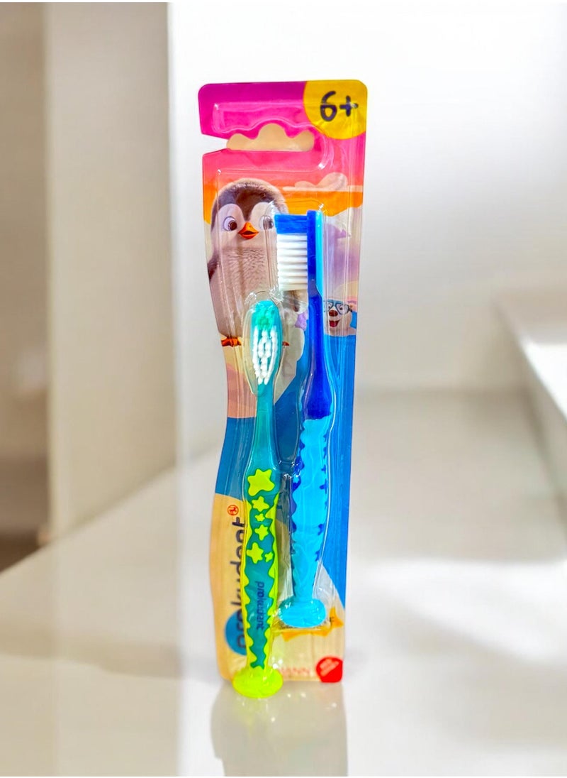 ROSSMANN German Brand, 2-Piece Colorful Kids Toothbrush Set – Gentle, Effective, and Fun for Little Smiles" , teethbrush set, made in Germany  - Image 2