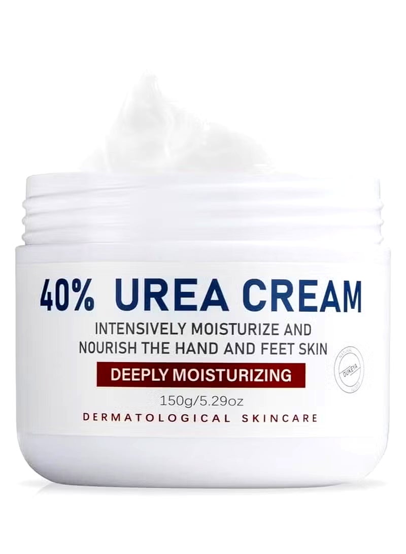 CANAMIN 40% Urea Cream for Cracked Feet & Hands 150g, Urea Cream for Dry Skin Moisturizer Cream, Callus Remover, Foot and Hand Cream Care Lotion Nourishes Repairs & Softens Skin Heels Repair Cream - Image 1