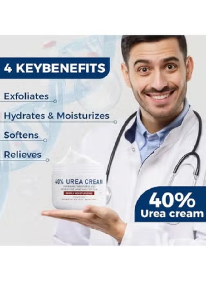 CANAMIN 40% Urea Cream for Cracked Feet & Hands 150g, Urea Cream for Dry Skin Moisturizer Cream, Callus Remover, Foot and Hand Cream Care Lotion Nourishes Repairs & Softens Skin Heels Repair Cream - Image 2