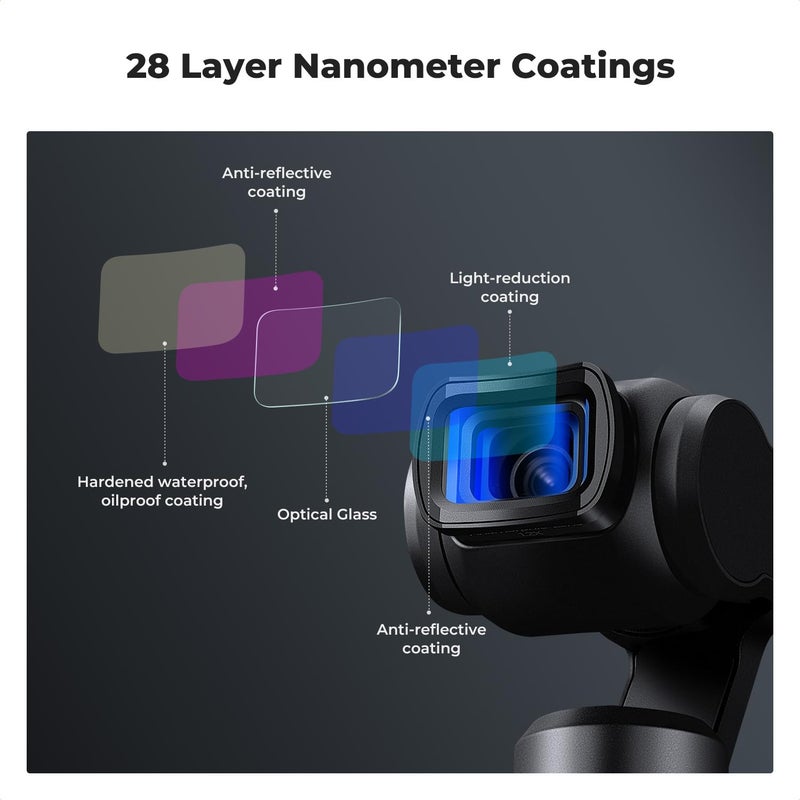 K&F CONCEPT 1.2X Anamorphic Lens Compatible with DJI Osmo Pocket 3, Blue Streak Effect Widescreen Cinematic Lens, Magnetic Attach/Multi-Coated/Optical Glass - Image 5
