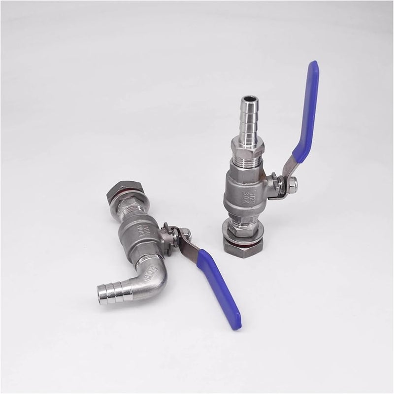 Stainless Steel Ball Valve 1 2 Inch BSP 90 Degree Elbow For 15mm ID Hose - Image 5