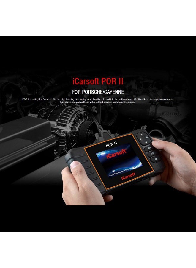 iCarsoft POR-II Porsche OBD-II Scanner Tool Multi-systems ABS SRS (POR II) - Image 2