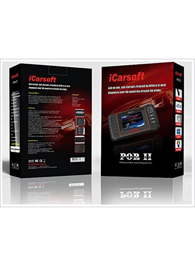 iCarsoft POR-II Porsche OBD-II Scanner Tool Multi-systems ABS SRS (POR II) - Image 5