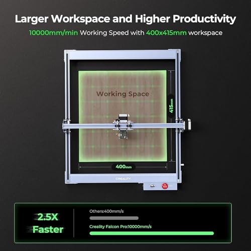 CREALITY FALCON 10w Laser Engraver with Air Assist, Laser Engraving Machine with Rotary Roller, 72W High Precision Laser Cutter and Engraver for Wood, Metal, Acrylic, Cylindrical Objects, Tumblers - Image 5