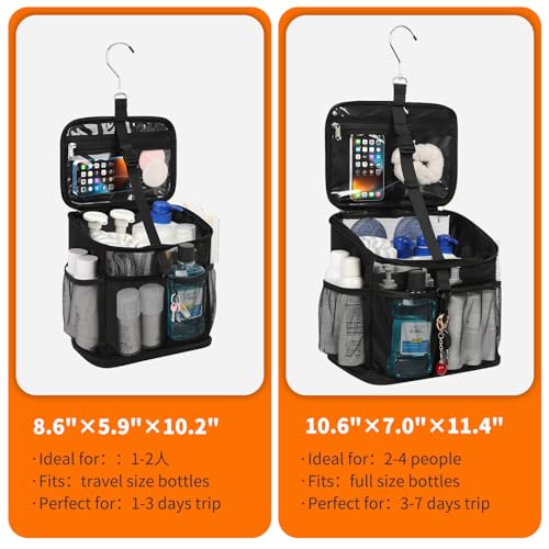 CUBETASTIC Shower Caddy Portable Mesh Shower Tote for Bathroom Gym Travel Camping Quick Dry Hanging Organizer Toiletry Bag with Handle for College Dorm Room Men Women - Image 3