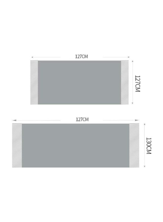 JZS Knitted Throw Blankets, Soft Cozy Knit Woven Blanket, Lightweight Decorative Farmhouse Warm Blanket with Tassel for Chair Bed Sofa Travel, Suitable for All Seasons(Grey, 127x127cm&130x127cm) - Image 2