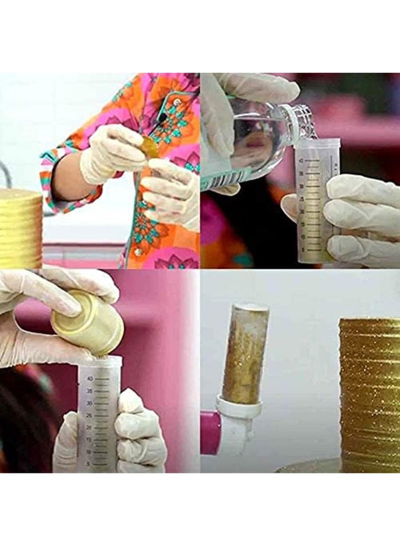 Luckam بخاخ يدوي لتزيين الكعك، أدوات خبز DIY مع 4 أنابيب رش كعك لتزيين الكعك والكب كيك والبسكويت والحلويات - Image 5