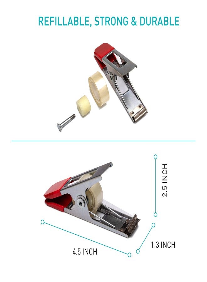 Peleg Design ClampTape Clothespin Dispenser | Desk Organizer to Keep Tape in Place | One Hand Use | Metal Tape Roller Fits Most Desks & Shelves | Desk Storage Organizer - Image 5