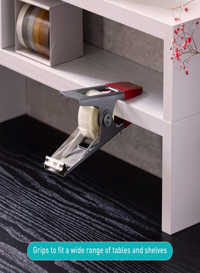 Peleg Design ClampTape Clothespin Dispenser | Desk Organizer to Keep Tape in Place | One Hand Use | Metal Tape Roller Fits Most Desks & Shelves | Desk Storage Organizer - Image 2