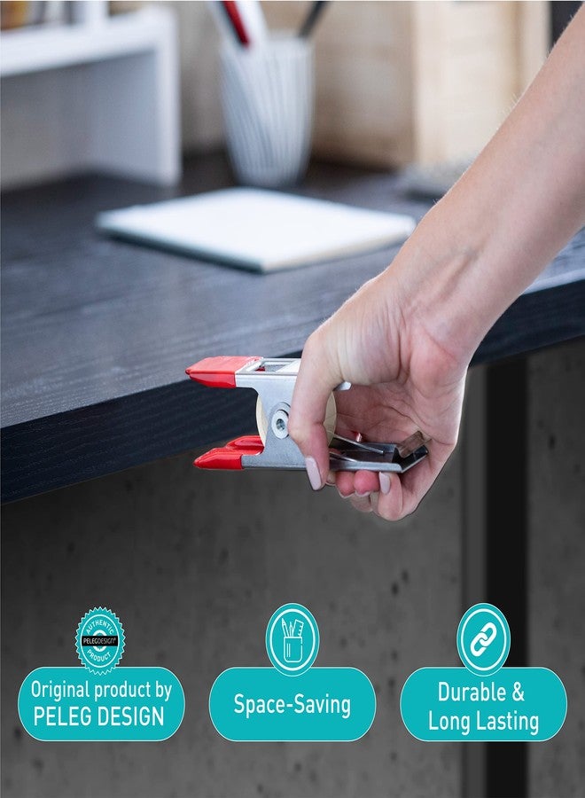 Peleg Design ClampTape Clothespin Dispenser | Desk Organizer to Keep Tape in Place | One Hand Use | Metal Tape Roller Fits Most Desks & Shelves | Desk Storage Organizer - Image 4