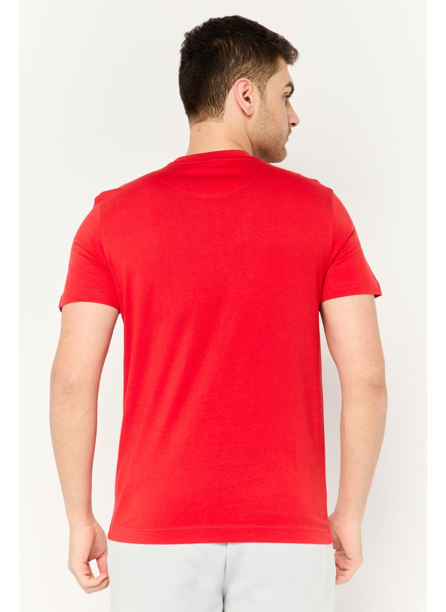 Plein Sport - Men Sportswear Fit Short Sleeves Outdoor T-Shirt, Red - Image 1
