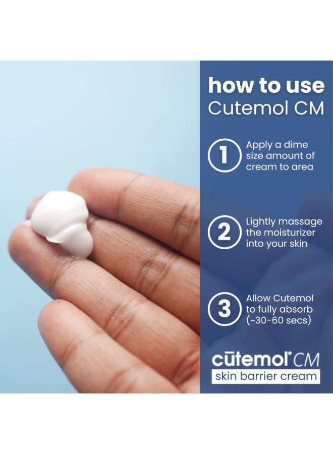 Cutemol CM Emollient Cream - Natural Beeswax & Ceramides for Dry, Damaged Skin (2.75 oz) - Image 2