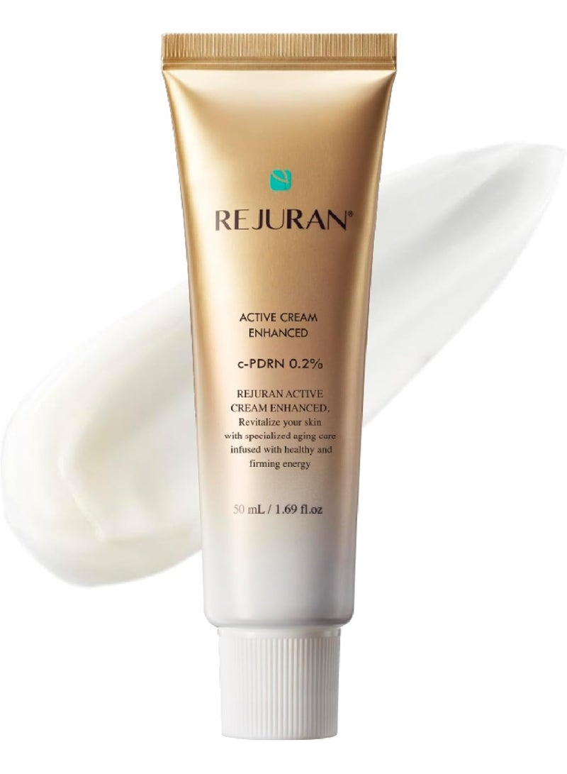REJURAN كريم REJURAN® النشط المعزز، DOT™ c-PDRN® – تجديد عميق لحمض السلمون النووي PDRN مرطب للوجه لتعزيز الكولاجين، مرونة البشرة، شدها، ورفعها. العناية بالبشرة الكورية. (1.69 أونصة سائلة) - Image 1
